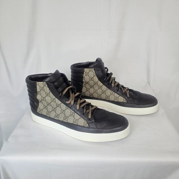 Gucci Other - Gucci High Top Sneakers GG Monogram Leather Men’s 12.5 Luxury Streetwear